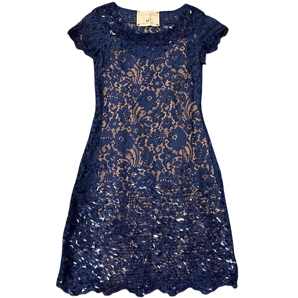 Sophisticated Navy Lace Dress for Women